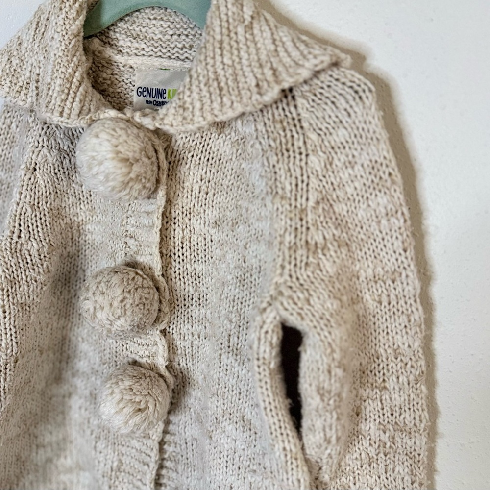 Genuine Kids OshKosh Chunky Knit Button Cardigan Sweater 3T